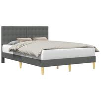 vidaXL Lovos rėmas su galvūgalio Tamsiai pilka 160 x 200 cm Audinys
