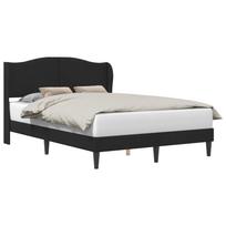 vidaXL Lovos rėmas su galvūgalio Juoda 140 x 190 cm Aksomas