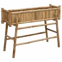 vidaXL Sodo vazonas su laikikliu Natūrali 100 x 38 x 74 cm Bambukas