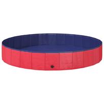 vidaXL Šunų baseinas Ø200 x 30 cm Storas PVC Raudona
