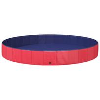 vidaXL Šunų baseinas Ø300 x 38 cm Storas PVC Raudona