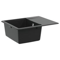 vidaXL Kriauklė 80% Kvarcas ir 20% Derva 560 x 460 mm Juoda