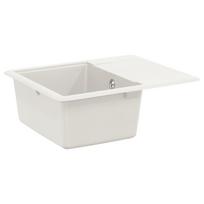 vidaXL Kriauklė 80% Kvarcas ir 20% Derva 560 x 460 mm Balta