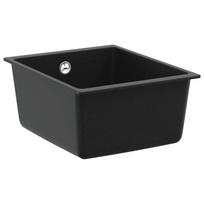 vidaXL Kriauklė 80% Kvarcas ir 20% Derva 370 x 460 mm Juoda