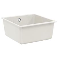 vidaXL Kriauklė 80% Kvarcas ir 20% Derva 430 x 460 mm Balta