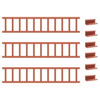 vidaXL Stogo sniego sargas Raudona 300 x 2,5 x 20 cm Plienas