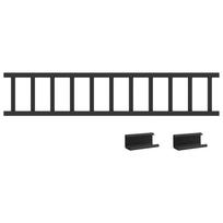 vidaXL Stogo sniego sargas Juoda 100 x 2,5 x 20 cm Plienas