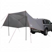 vidaXL Automobilių palapinė Pilka ir oranžinė 308 x 215 x 220 cm