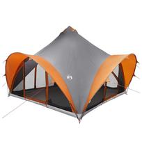 vidaXL Tipi palapinė 6.0 asmeniui Pilka ir oranžinė