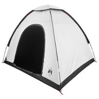 vidaXL Kempingo palapinė 2 asmeniui Balta Tamsinanti P/Taffeta steel