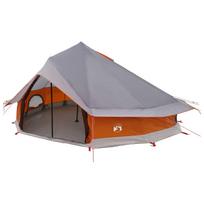 vidaXL Tipi palapinė 20 asmeniui Pilka ir oranžinė