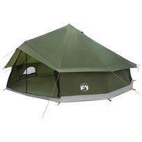 vidaXL Tipi palapinė 12 asmeniui Armijos Žalia Poliesteris ir plienas