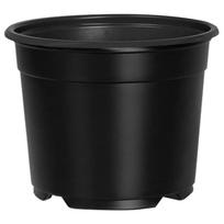 vidaXL Apvalus gėlių vazonas 50 vnt. Juoda Ø 10 x 8 cm Plastmasė
