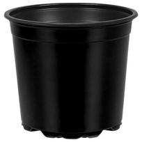 vidaXL Apvalus gėlių vazonas 50 vnt. Juoda Ø 15 x 13 cm Plastmasė