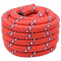 vidaXL Laivo virvė 50 mm 10 m Raudona polypropylene