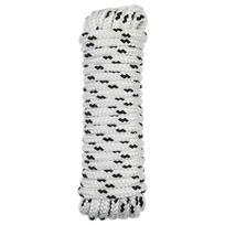 vidaXL Laivo virvė 10 mm 6 m Balta ir juoda Poliesteris