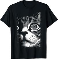 Trippy Cat | Pastel Goth Gothic Grunge Alt Punk Weirdcore T-Shirt 2XL gray