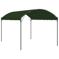 vidaXL Pavėsinė 4 x 3 x 2,6 m Žalia Poliesteris ir plienas