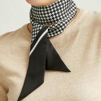ONSZ Herringbone Twilly Šalikas BLACK beige