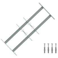 vidaXL Langų saugos grotelės su 2 skersiniais 3 vnt. 430-740 mm