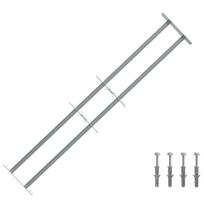 vidaXL Langų saugos grotelės su 2 skersiniais 3 vnt. 930-1740 mm
