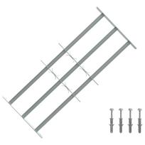 vidaXL Langų saugos grotelės su 3 skersinėmis 3 vnt. 630-1140 mm