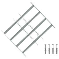 vidaXL Saugumo grotelės langams su 4 kryžmėmis 3 vnt. 430-740 mm