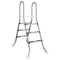 vidaXL Antžeminio baseino kopėčios 100 cm 3-Step Sidabrinė
