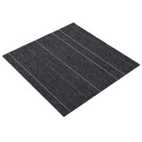 vidaXL Kilimų plytelė Tamsiai pilka su juostelėmis 50 x 50 cm 36 vnt.