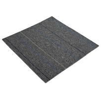 vidaXL Kilimų plytelė Vidutinė pilka su juostelėmis 50 x 50 cm 4 vnt.