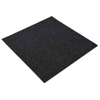 vidaXL Kilimų plytelė Tamsiai pilka 50 x 50 cm 20 vnt. PP ir Bitumas