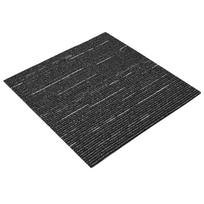 vidaXL Kilimų plytelė Dryžuota Juoda 50 x 50 cm 4 vnt.