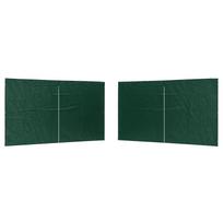 vidaXL Šventinės palapinės šoninė siena 2 vnt. 400 x 195 cm Žalia