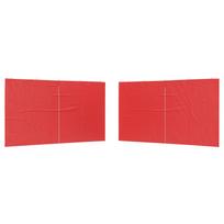 vidaXL Šventinės palapinės šoninė siena 2 vnt. 400 x 195 cm Raudona