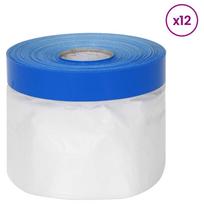 vidaXL Maskavimo filmas su lipnia juosta 12 vnt. Skaidrūs ir mėlyni