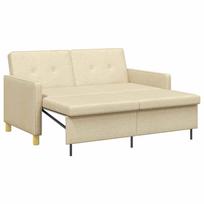 vidaXL Ištraukiama sofa-lova Kreminė Audinys