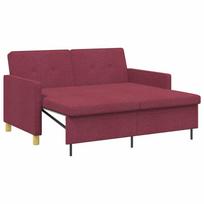 vidaXL Ištraukiama sofa-lova Vyno raudona Audinys