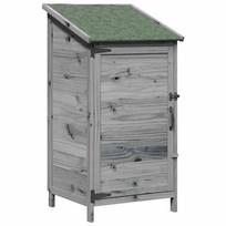 vidaXL Sodo Sandėlys Pilka 59,5 x 56 x 113,5 cm Kietasis pušinis medis