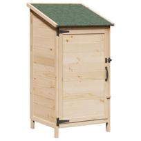 vidaXL Sodo Sandėlys su stogu su saugykla Natūrali 59 x 56 x 113,5 cm