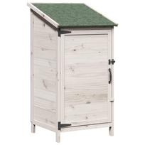 vidaXL Sodo Sandėlys Balta 59,5 x 56 x 113,5 cm Kietasis pušinis medis