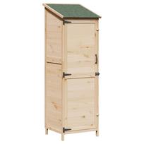 vidaXL Sodo Sandėlys su stogu su užraktu Natūrali 59,5 x 56 x 176,5 cm