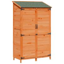 vidaXL Sodo Sandėlys Ruda 106 x 56 x 176,5 cm Kietasis pušinis medis