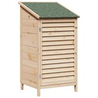 vidaXL Sodo Sandėlys su stogu su saugykla Natūrali 59 x 56 x 113,5 cm