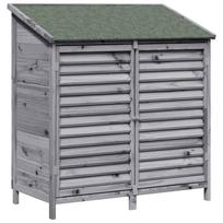 vidaXL Sodo Sandėlys Pilka 106 x 56 x 113,5 cm Kietasis pušinis medis
