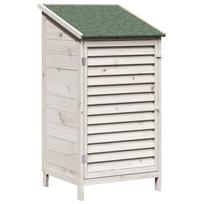 vidaXL Sodo Sandėlys Balta 59,5 x 56 x 113,5 cm Kietasis pušinis medis
