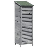 vidaXL Sodo Sandėlys Pilka 59,5 x 56 x 176,5 cm Kietasis pušinis medis