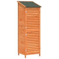 vidaXL Sodo Sandėlys Ruda 59,5 x 56 x 176,5 cm Kietasis pušinis medis