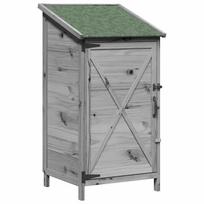 vidaXL Sodo Sandėlys Pilka 59,5 x 56 x 113,5 cm Kietasis pušinis medis