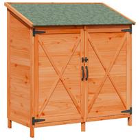 vidaXL Sodo Sandėlys Ruda 106 x 56 x 113,5 cm Kietasis pušinis medis