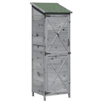 vidaXL Sodo Sandėlys Pilka 59,5 x 56 x 176,5 cm Kietasis pušinis medis